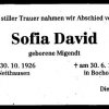 Migendt Sofia 1926-1999 Todesanzeige